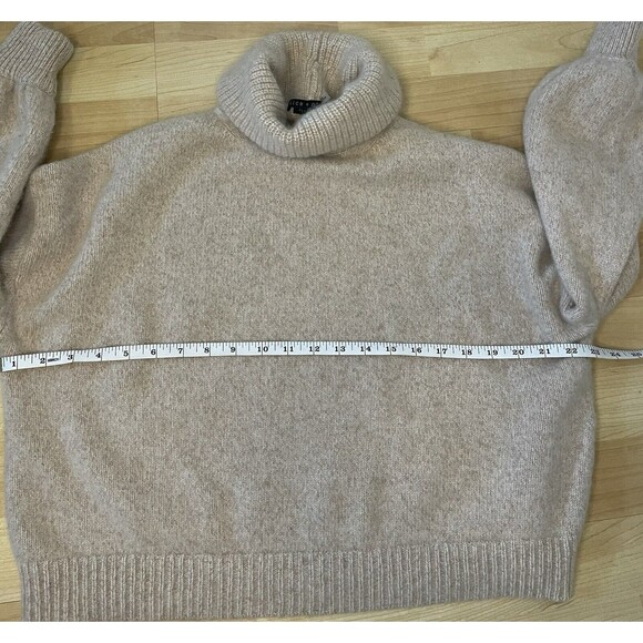 Alice + Olivia Franklyn Pullover Cashmere Turtleneck Sweater Size Large Oatmeal - Picture 9 of 12